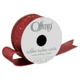 thumbnail image 4 of Offray Ribbon, Red 1 1/2 inch Wired Edge Metallic Ribbon for Wedding, Crafts, and Gifting, 9 feet, 1 Each, 4 of 7