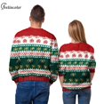 thumbnail image 3 of Sudadera de gran tamaño con estampado de muñeco de nieve para hombre, jerséis Unisex, chándal de cuello redondo, ropa de calle para pareja, ropa de otoño, Ugly Christmas, 3 of 4