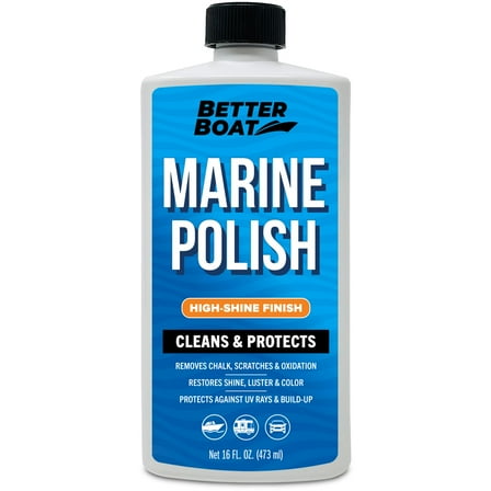 Better Boat Marine Cleaner Wax and Polish for Gel Coat, Fiberglass, Metal, and Painted Surfaces, 16 oz