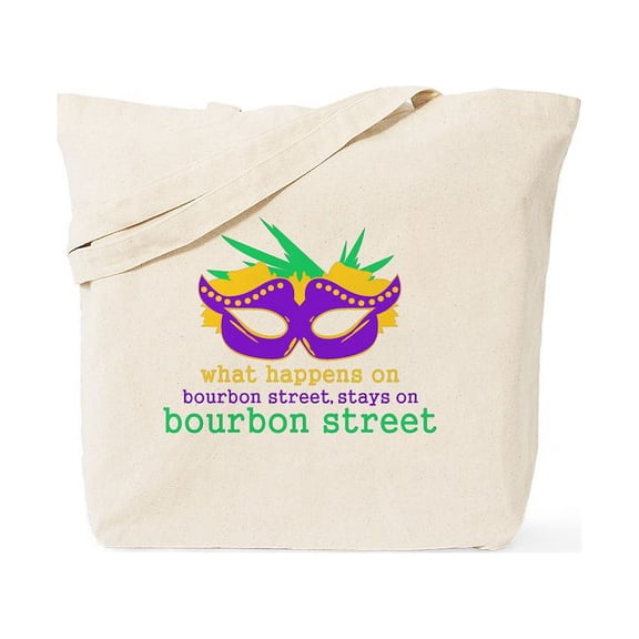 CafePress - What Happens On Bourbon Street Tote Bag - Unisex Canvas Tote Bag, Beige, 1-Piece