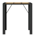 thumbnail image 3 of vidaXL Garden Table with Acacia Wood Top Black 105x80x110 cm Poly Rattan, 3 of 5