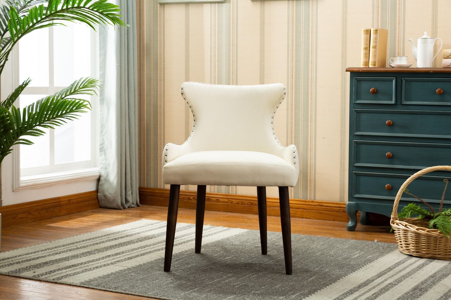 CORA  SET OF TWO ACCENT CHAIRS-BEIGE