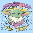 thumbnail image 2 of Men's Star Wars: The Mandalorian The Child Stronger Than You Think Graphic Tee Light Blue X Large, 2 of 4