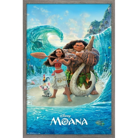 Disney Moana - Ocean Floor Wall Poster, 14.725" x 22.375", Framed