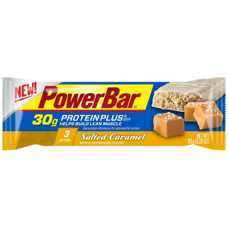 PowerBar Protein Plus 30g Protein Bar, caramel salé, 3,28 Oz