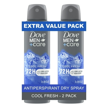 Dove Men+Care Antiperspirant Deodorant Spray for Men Cool Fresh, 3.8 oz 2 Count