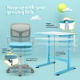 thumbnail image 7 of Infans Height Adjustable Kids Desk & Chair Set Study Desk Chair w/Sit-brake Caster Blue, 7 of 7
