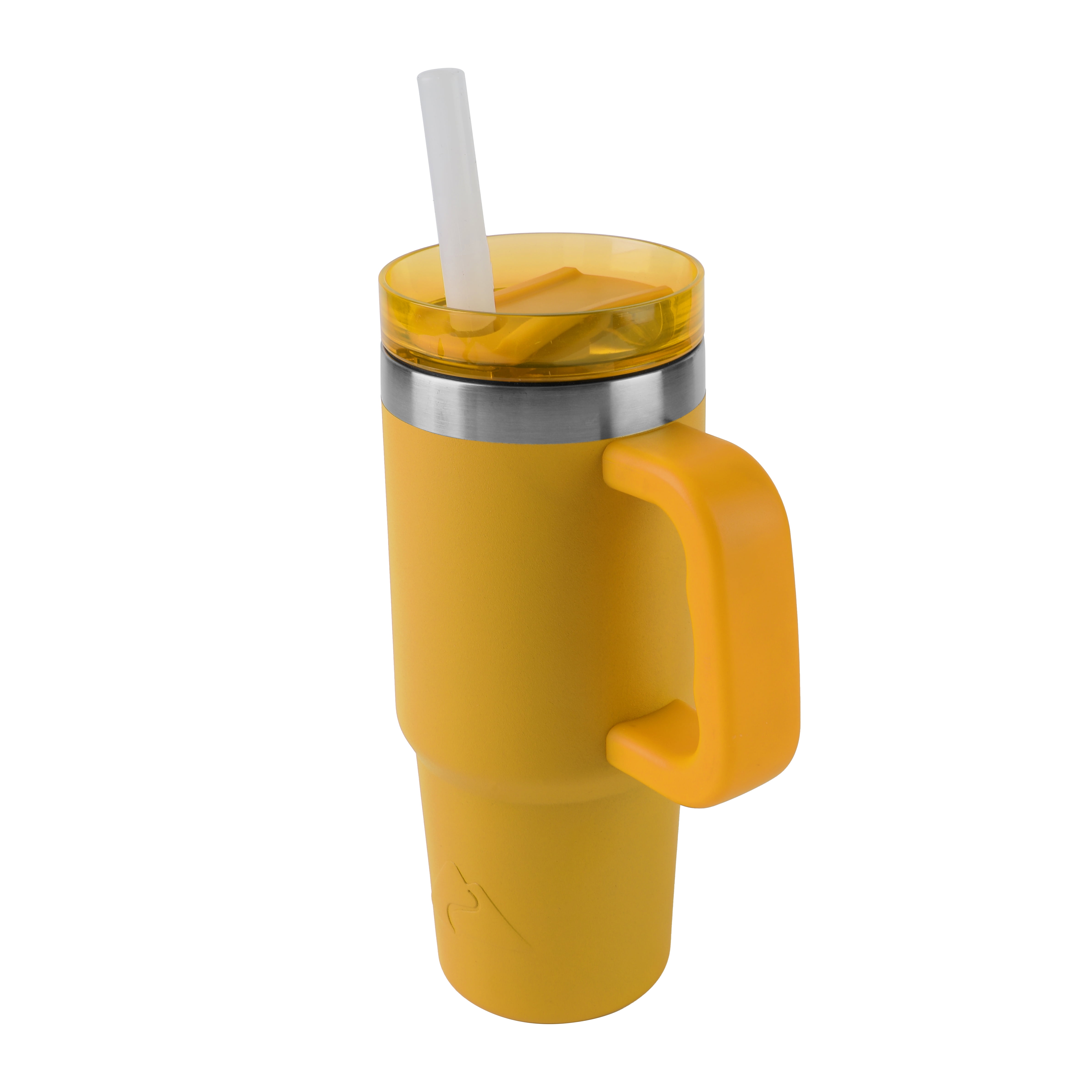 Ozark Trail 18 oz Stainless Steel Insulated Tumbler with Handle, Mustard Gold