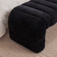 thumbnail image 3 of GZXS Black Chenille Upholstered Bench with Channel Tufting, 69.7" Modern Bench for Bedroom, Living Room or Entryway, Supports 300 lbs, 3 of 7