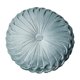 thumbnail image 4 of Cojín redondo con pliegues y diseño de calabaza, ideal para el suelo de una silla o sofá. Color azul afelpado. Felpa azul, 4 of 9
