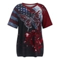 thumbnail image 6 of XAOFW Patriotic Graphic T Shirt For Women Casual Fourth Of July T-Shirts Short Sleeve Summer Tee Outdoor Activities Stylish Top, 6 of 6