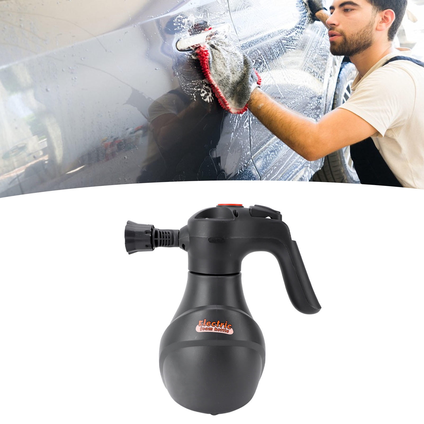 Yajisi Electric Foam Sprayer Cordless Pressure Pump Car Wash & Garden Watering Tool PA Material 9.45×7.87×6.30in