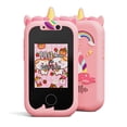 thumbnail image 1 of Teléfono Juguete Infantil con Cámara Dual - Aprendizaje Divertido para Niños 3-8 Años, Pantalla Táctil 2.4", Juegos Educativos, Música y Funda Protectora de Unicornio - Regalo Perfecto para, 1 of 6