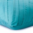 thumbnail image 2 of Fundas de almohada azul turquesa, con textura y pliegues, de color liso, de 35 x 35 cm (14 x 14 pulgadas), cuadradas de ante sintético, a rayas - Turquesa contemporáneo, 2 of 5