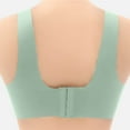 thumbnail image 4 of Crunowin Women's Bra With Wide Shoulder Strap, Back Buckle Breathable and Comfortable Wirefree Bra Green 40/90, 4 of 4