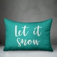 thumbnail image 2 of Creative Products Let It Snow in Teal 14x20 Spun Poly Pillow, 2 of 2