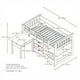 Mina Blanc en Bois d'Ingénierie 5 Pièces Lit Simple Mezzanine avec Bureau Simple et Stockage – image 2 sur 7