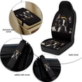 thumbnail image 6 of Xixirimido 5Pcs Car Seat Covers & Seatbelt Covers & Center Console Cover Set Universal Auto Accessories Fit for SUV Sedan Van Truck Leather Front Seat Cover, Black French Bulldog, 6 of 8