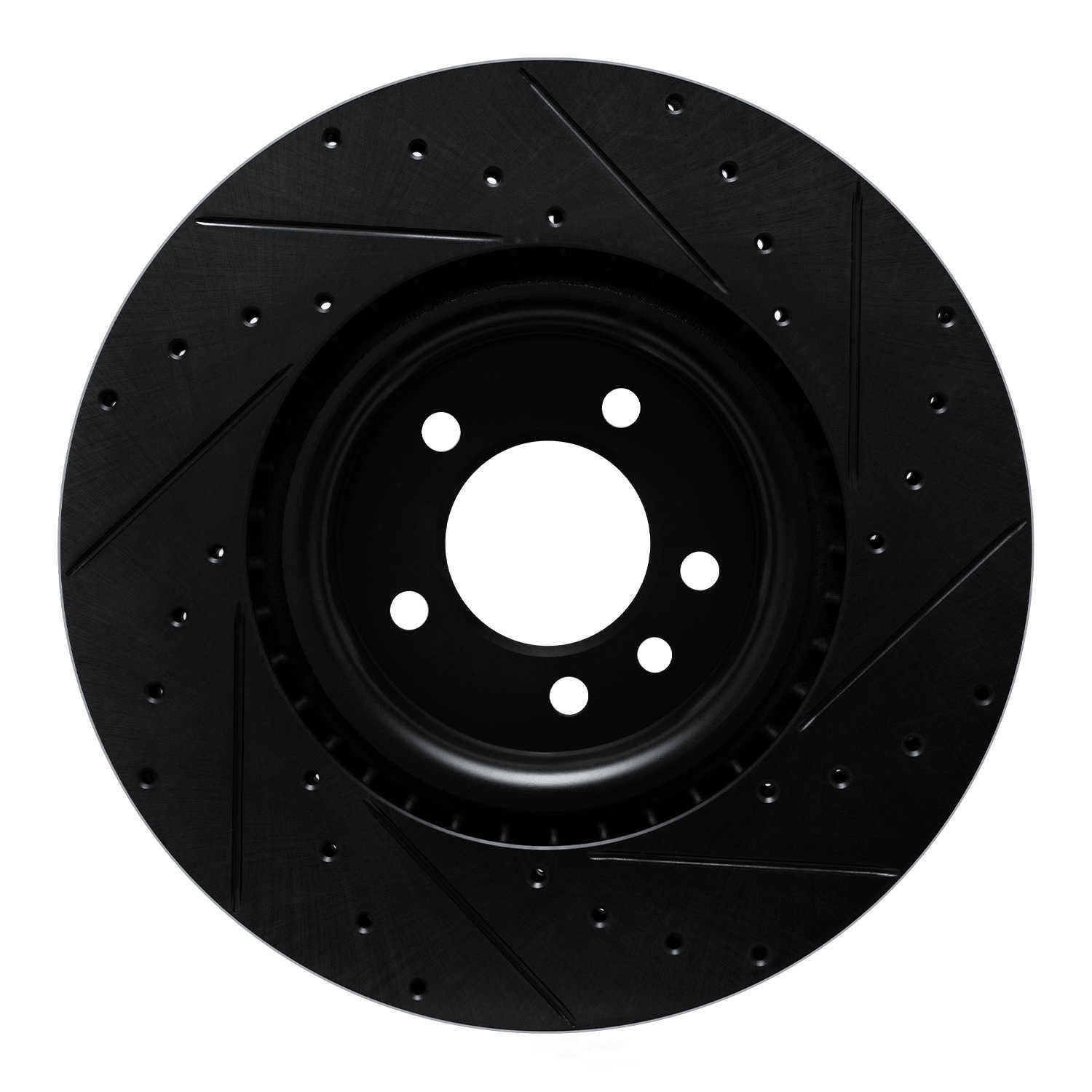 Dynamic Friction Company 633-11032L DFC Brake Rotor - Drilled And Slotted - Black