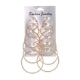 thumbnail image 2 of QIQUWOHUL 6 Pairs/set Oversized Huge Hoop Earrings For Women Exaggerated Sexy Smooth Big Circle Earing Party Gift, 2 of 5