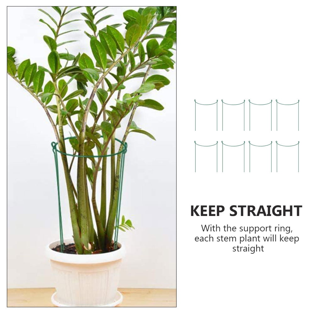 Raindrops Green Iron Climbing Plant Trellis Semicircle Garden Stakes, Support for Vines, Flowers, and Climbing Plants