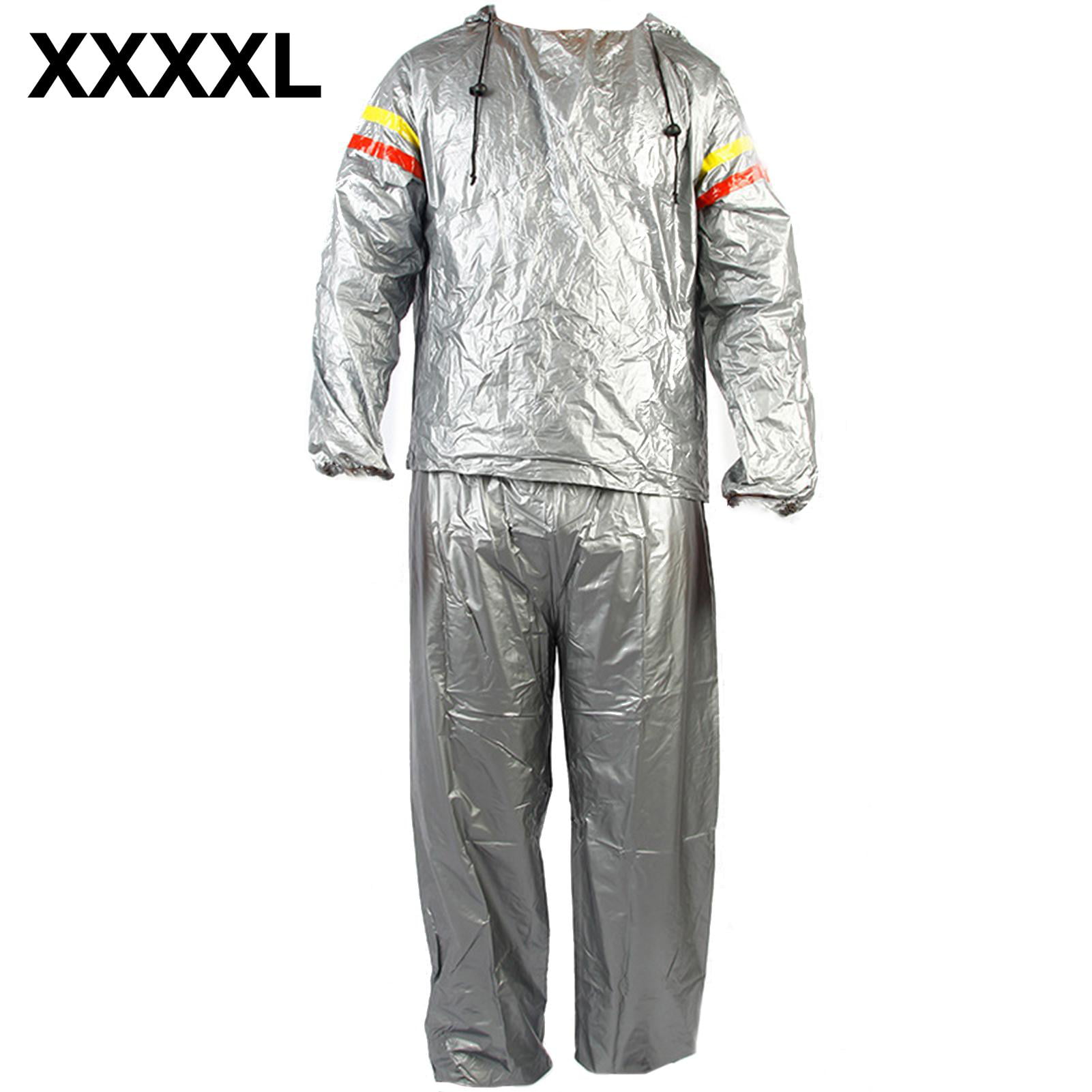anyilon Waterproof Windproof PVC Sauna Suit Anti-Rip Training Fitness Weight Loss Sport Sauna Clothes Solid Color Gym Suit