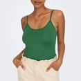 thumbnail image 5 of WULMLEO Women Scoop Neck Tank Top Adjustable Spaghetti Straps Sleeveless Cami Undershirt Loose Fit Casual Shirts Summer 2026 Dark Green L, 5 of 6