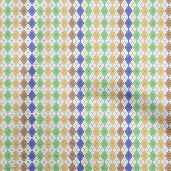 oneOone Cotton Cambric Yellow Fabric Geometric Sewing Fabric By The Yard Printed Diy Clothing Sewing Supplies 42 Inch Wide