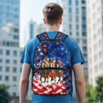 thumbnail image 6 of POLERO 17 Inch Bookbag for Men, Polyester Fabric Lightweight Waterproof Backpack, Horse Star, 6 of 10