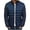 Navy, variant on Aloohaidyvio George Solid Color Stand Collar Zipper Shoulder Chest Rhombus Mens Cotton Coat