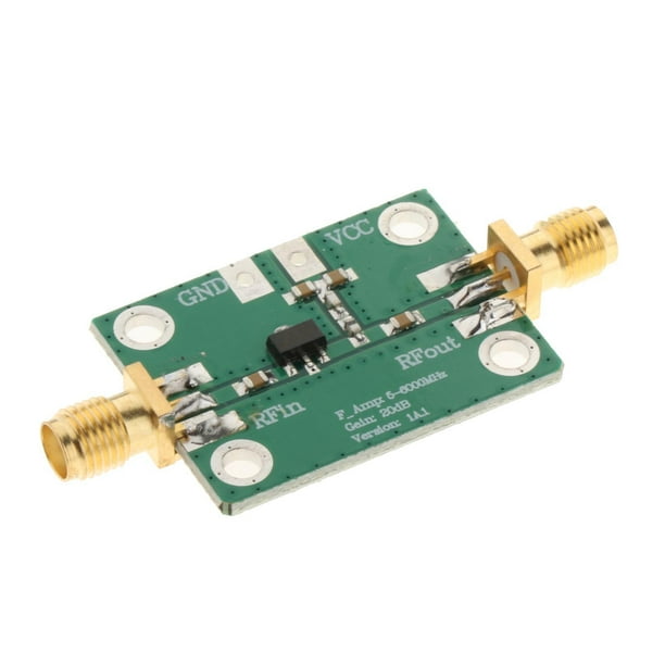 Módulo amplificador de potencia, 5-6000MHz ganancia 20dB RF de banda VHF señal módulo amplificador de potencia receptor de señal Zulema Amplificador de poder