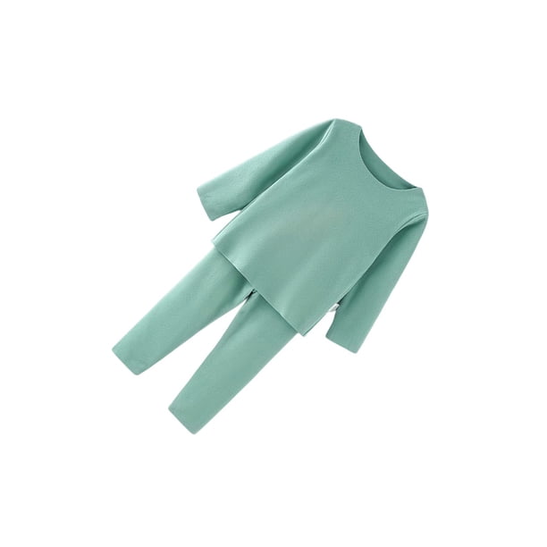 Minnieouse Calzoncillos largos para niños, conjunto de ropa interior térmica cálida de invierno para niños, capa base de manga larga, ropa Ropa interior Verde