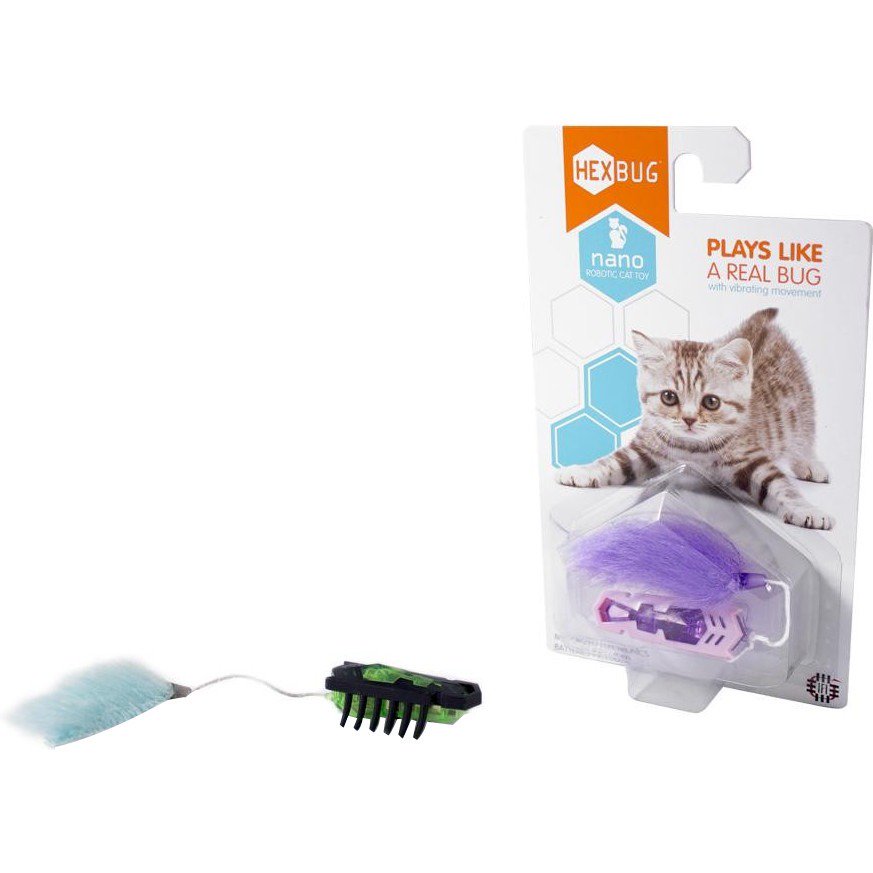 HEXBUG Nano Robotic Cat Toy, White and Blue