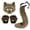 Khaki, variant on Festive : Deluxe Halloween Set Realistic Furry Gloves & Tail For And Festive Fun
