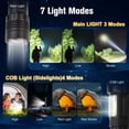 thumbnail image 5 of YTAKY Powerful Flashlight 200000 Lumens, XHP90 LED, Rechargeable Waterproof Flashlight, Super Bright Handheld, Zoomable Torch for Hiking Camping, 5 of 6