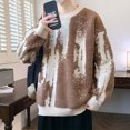 thumbnail image 6 of Yiliang Big and Tall Sweaters for Men Fall and Winter Long Sleeve Warm and Thermal Top Clothes ,Coffee,2XL, 6 of 6