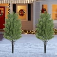 thumbnail image 3 of 21.6 Inch Artificial Cedar Christmas Tree with Ground Spike, Outdoor Pine Tree Greenery , Christmas Urn Filler for Front Porch Yard Garden Decor, 3 of 4