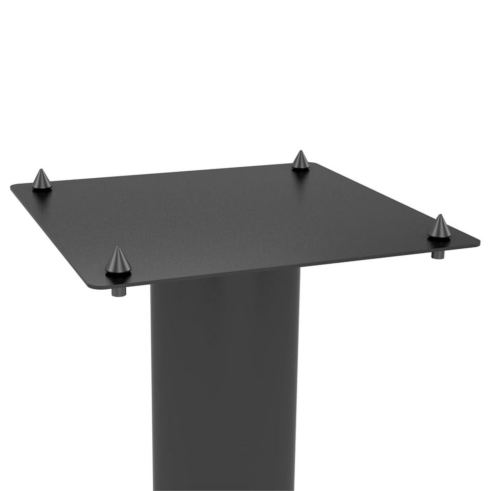 Atlantic Speaker Pedestal Stands, 10.5"W x 10.5"D x 30" H, Set of 2, Carbon Fiber Black - image 4 of 8
