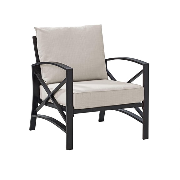 Metal Outdoor Armchair with Cushions  Patio Lawn Chair  XDesign Comfort Seating  29 D x 305 W x 32 H