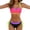 Pink, variant on Bikini Sets for Women – Fluorescent Contrast Splicing Drawstring Two-Piece, Sexy Vacation Beach Swimsuit, Bright Neon Color for Pool Summer,Light Green S