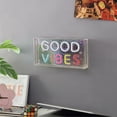 thumbnail image 6 of Urban Shop LED Neon Good Vibes Light-up Iridescent Acrylic Box, Multicolor, 6 of 8