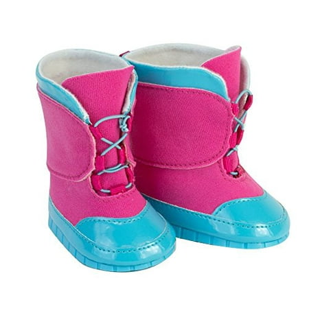 

Sophia s 18 Inch Doll Snow Boots Detailed Blue and Pink Snow Boots for Dolls