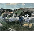 thumbnail image 2 of Gauguin, Paul 24x20 White Modern Wood Framed Museum Art Print Titled - Swineherd, 2 of 4