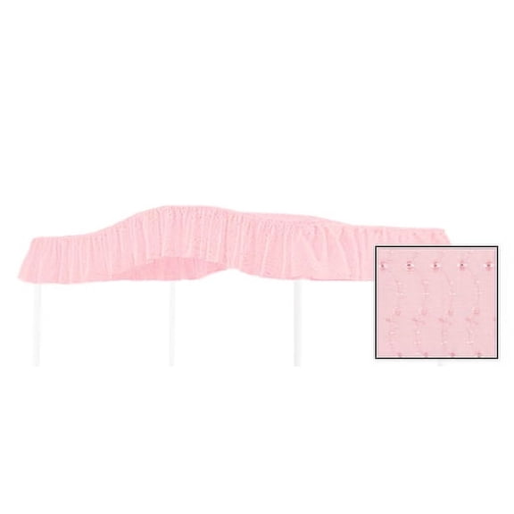 Canopy Drape Curtain - Twin Size - Light Pink Eyelet Design - Perfect to use on Your Existing Canopy Frame