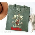 thumbnail image 3 of Christian Workout Shirt – Comfort Colors Jesus The Ultimate Deadlifter Tee | Faith-Based Gym T-Shirt for Men & Women | Religious Fitness Apparel, 3 of 8