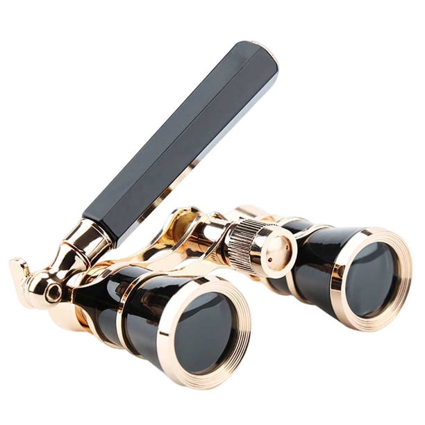 Minnieouse Gafas de ópera Retro binoculares ópticos lente teatro cuerpo de Metal telescopio delicado multiusos mujeres niñas regalos Lentes Negro Manejar Minnieouse AP018660-04B