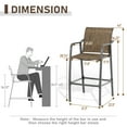 thumbnail image 7 of Pellebant High Back Outdoor Bar Stool - Set of 2, Gray, 7 of 7