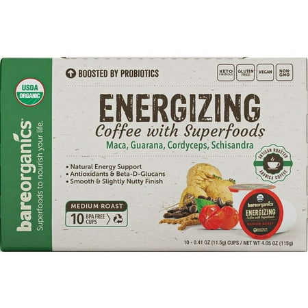 Bareorganics Energy Strong Coffee K-Cups 12 CT