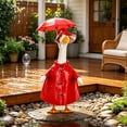 thumbnail image 4 of Sruoe Raincoat Porch Goose Outfits, Porch Goose Clothes, 23 Inch Cement Goose Clothes Dress, Duck Clothes for Spring Easter Holiday Outdoor Garden Yard Lawn Patio Statue Decor, 4 of 6