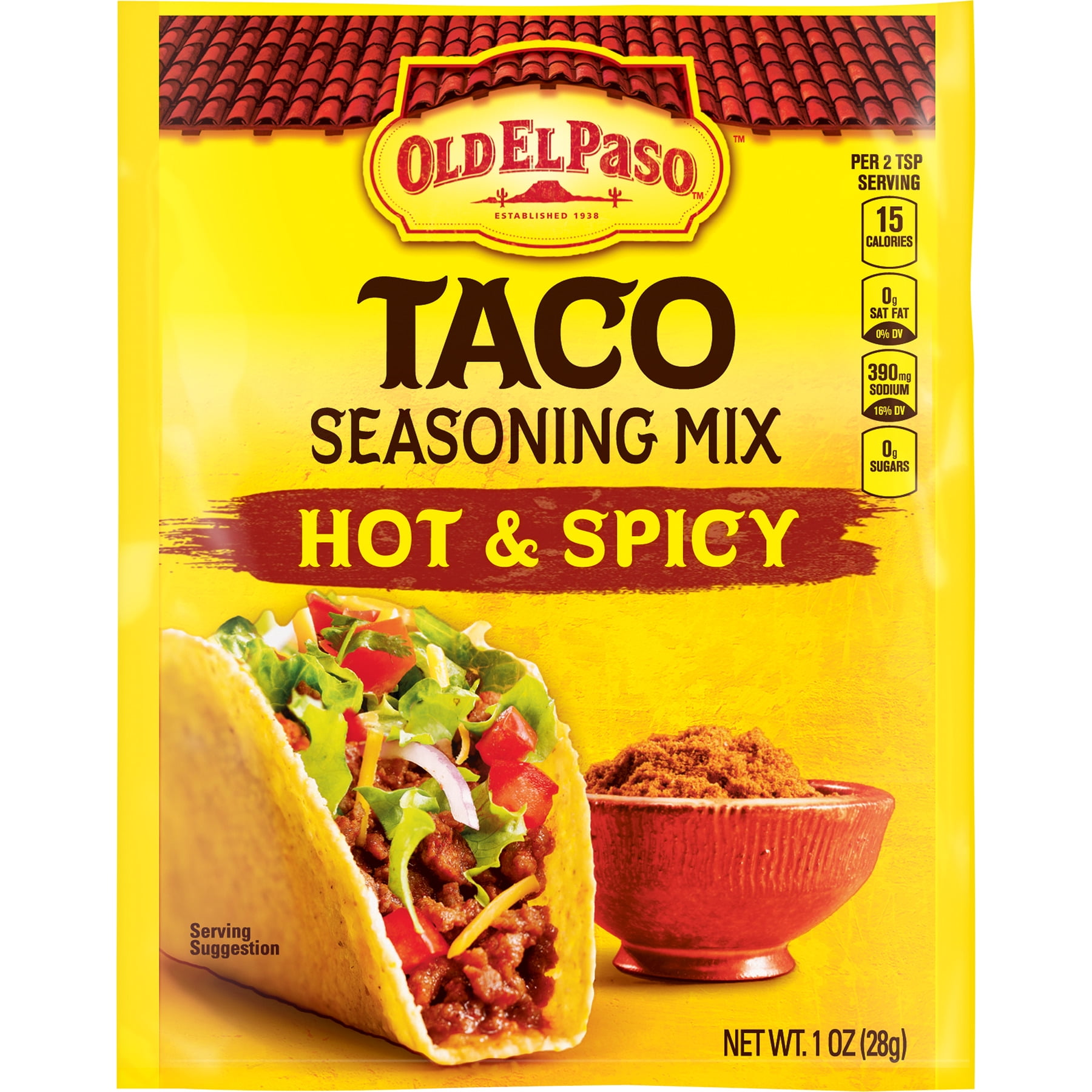 Old El Paso Hot and Spicy Taco Seasoning Mix, 1 oz
